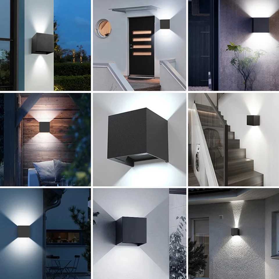 Outdoor Wall Light Waterproof IP66 12W 6W LED Wall Lamp Sconce Balcony Garden Decoration Lighting Lamp AC85-265V Home Lighting XJ250624