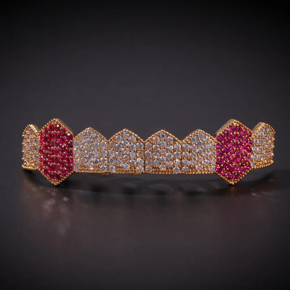 Single Row 8 Teethes Teeth Top Bootom Dental Mouth Caps Cosplay Party Rapper Hip Hop Jewelry TG173 250606