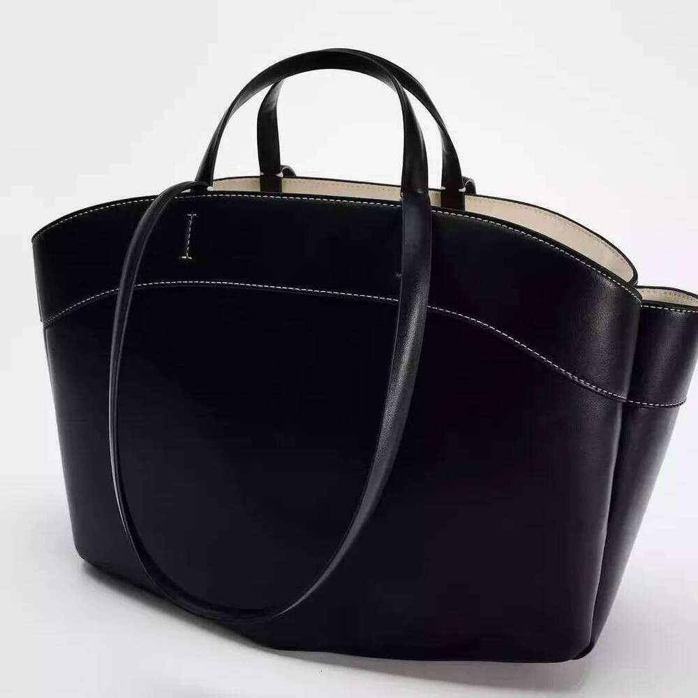 Canvas Splicing PU Tote Bags For Women Designer Handbag Purse 2024 New Fashion Large Capacity Commuting Shopping Shoulder