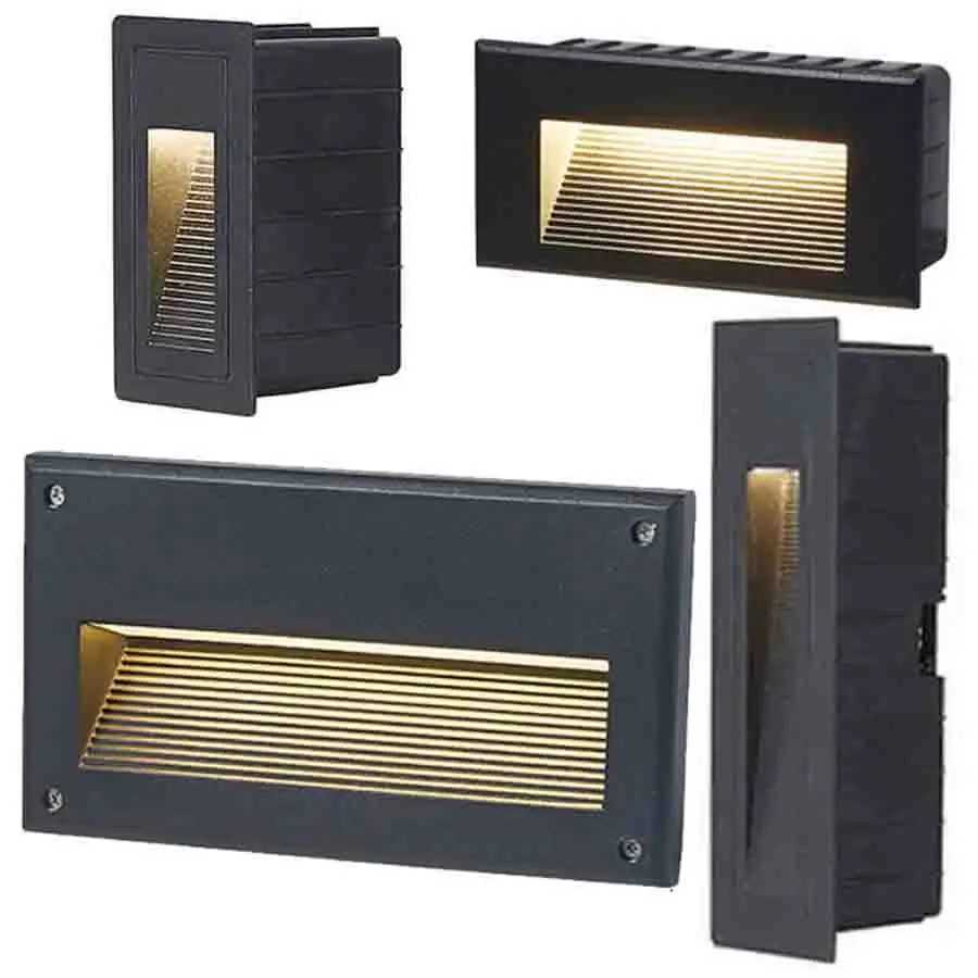Thrisdar Waterproof LED Wall Light LED Step Stair Lights Outdoor LED Footlight Recessed Corner Lamp Exterior Garden Night LightXJ250624