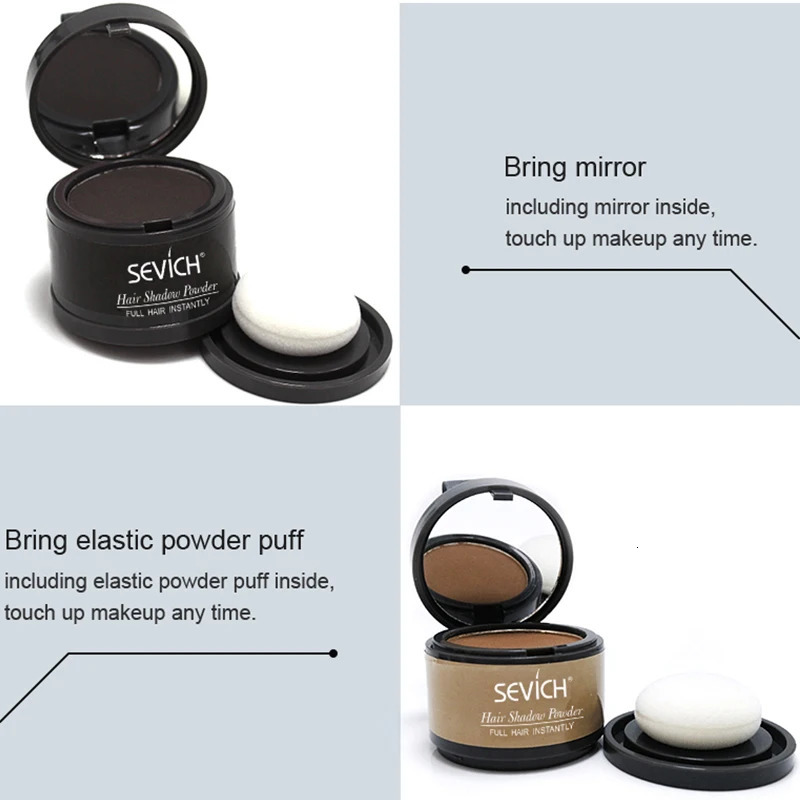 Sevich Hairline Powder 4g Black Root Cover Up Natural Instant Waterproof Hairline Shadow Powder Repair Fill In Shadow Thinning 250625