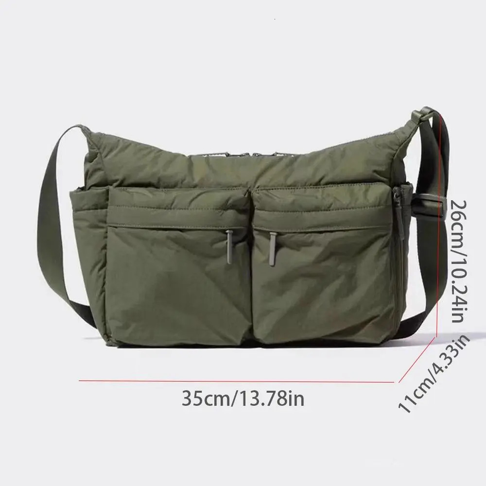 Fashion Large Capacity Nylon Crossbody Bag Harajuku Sports Men Shoulder Zipper Pouch Korean Style Computer Travel 250624