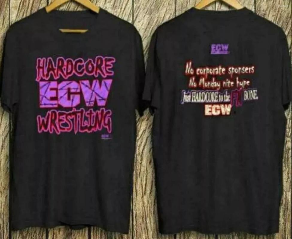 Men's T Shirts Ecw Hardcore Wrestling T-shirt 1990s Retro Cotton Printed Summer And Women's Short-sleeved Top