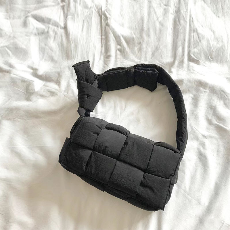 Free Shipping 2025 New Designer Bag Sponge Down Woven Pillow Bag Niche High-end Single Shoulder Crossbody Bag Tofu Small Square Bag