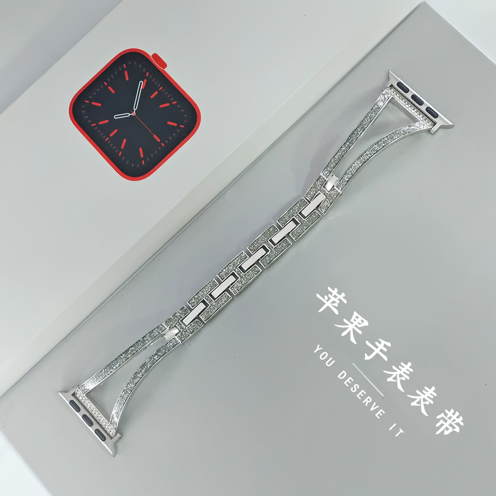 Luxury Trendy Premium Epoxy Coated Stainless Steel Watch Band for Apple iWatch