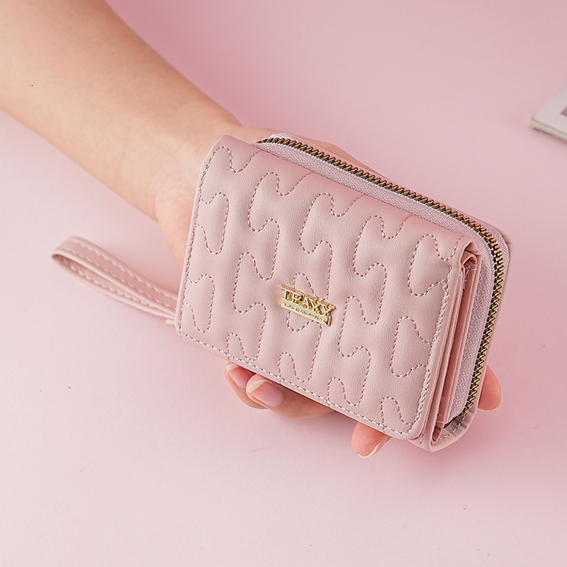 Free Shipping 2025 New Designer Bag Spring Women's Versatile Wallet Short Multi-card Slot Women's Coin Purse Fashion Zipper Card Holder Ladi