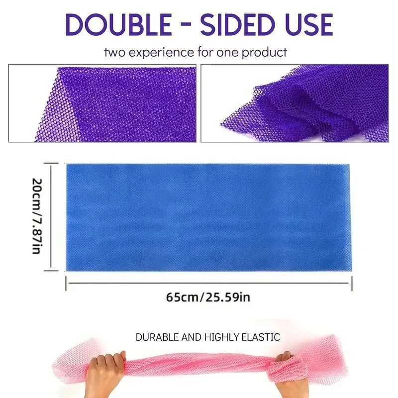 African Net Bath Sponge Gentle Exfoliating Shower Scrubber Body Deep Cleaning Nylon Washcloth 31.5inch for Men Women Smooth Skin R250625