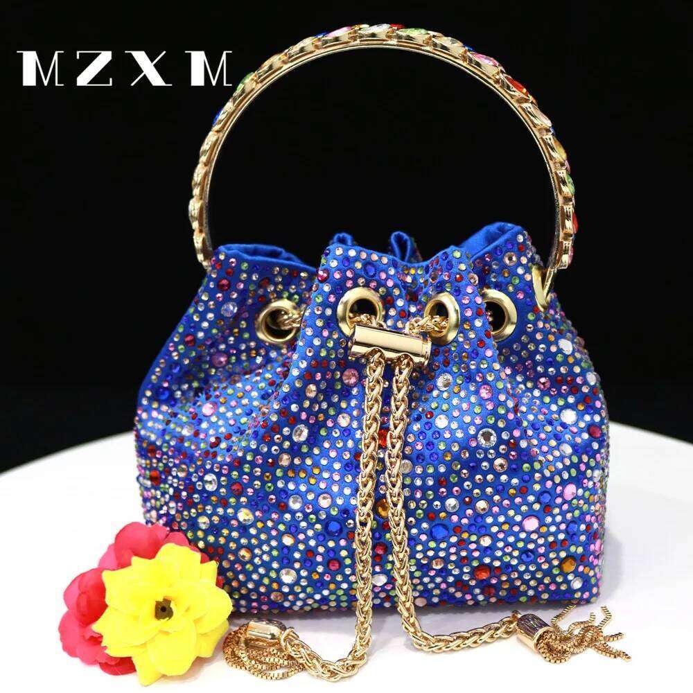 2023 New Women Full Side Dia Clutch Bags Wedding Dinner With Chain Mini Banquet Purse Bucket Wallets