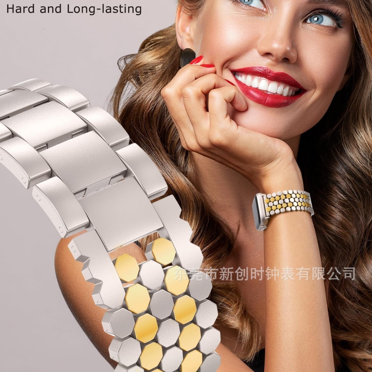 Luxury High-end Alloy Fish scale Design Watch Band for Apple Watch & HUAWEI WATCH GT 4 22mm Universal Strap
