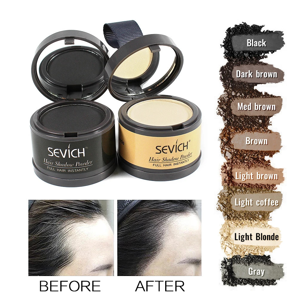 Sevich Hairline Powder 4g Black Root Cover Up Natural Instant Waterproof Hairline Shadow Powder Repair Fill In Shadow Thinning 250625