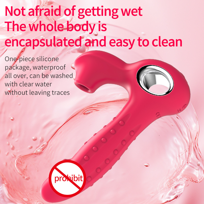 Adult Sex Toys 12-Speed Thrusting Female Masturbation Toy Vibrating Wand Sucking Massager Vibrator