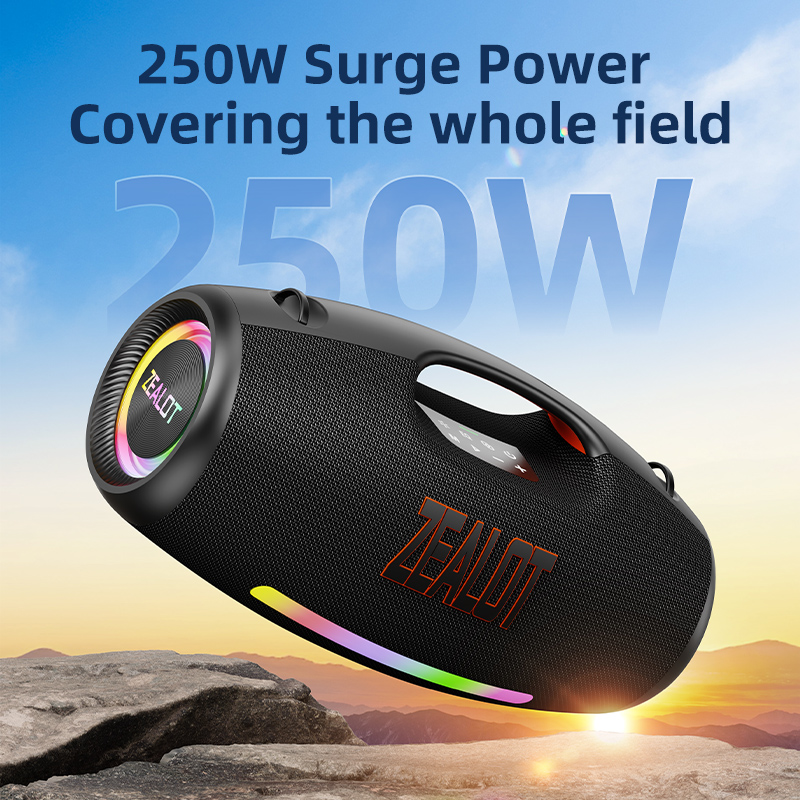 S89 Compact Waterproof Outdoor Wireless Audio System Featuring Superior Bass USB Rechargeable High-Fidelity Bluetooth Speakers