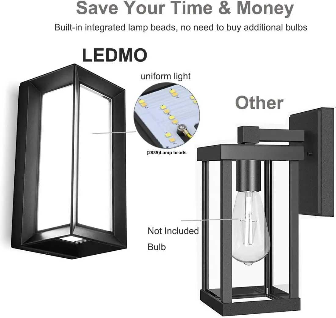 LED Wall Lamp Outdoor Lamp Presence Sensor Lamp Waterproof AC85-265V 16/30W Wall Light Garden Porch Balcony For Home Accessories XJ250624