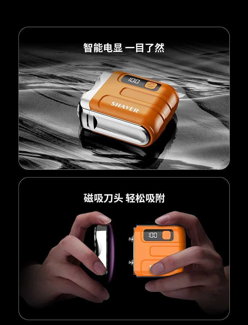 2025 Mini Elektrikli Tra Makinesi - Dijital Ekran Seyahat Tra Makinesi Manyetik USB-C arj Erkek Bakm Seti W250625