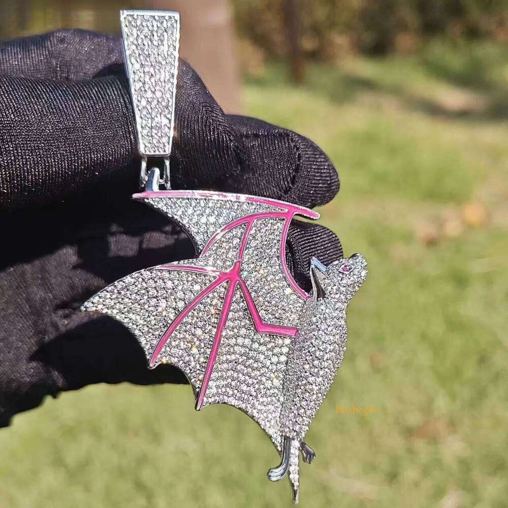 Designer Moissanite Dia Necklace for Mens Cuban Chain Pendant Iced Out 3d Sier Initial Vvs Link Hip Hop Jewelry Men Gift Fashion Olc0