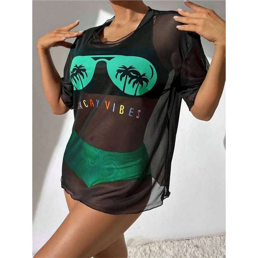 3 Pieces T-Shirt Sports Bikini Set2024 Women High Waist Swimwear Summer Beachwear Swimsuit Female Bathers Bathing Swimming Suit