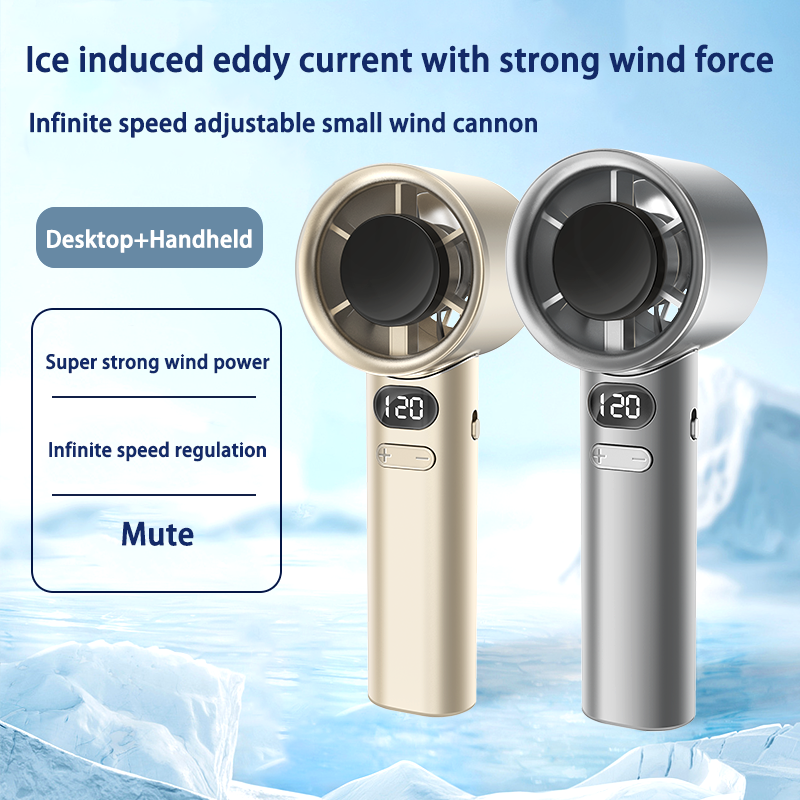 Portable handheld home mini outdoor USB digital display small camping fan air coolerM11