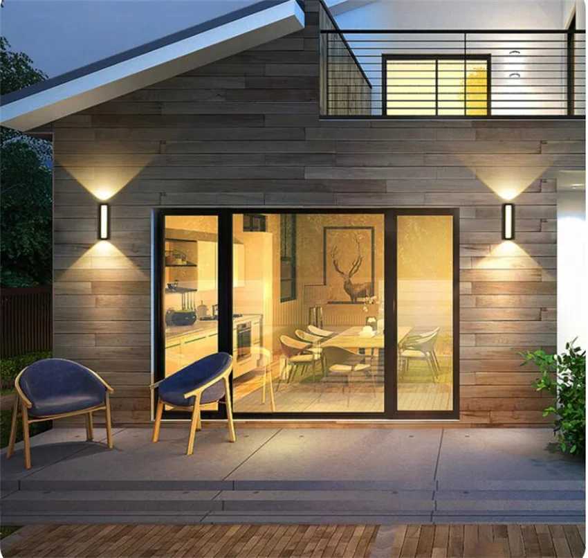 Outdoor Waterproof IP65 Wall Lamp 12w LED Wall Light Modern Indoor/Outdoor Decor Up Down Dual-Head Aluminum Wall Lamp XJ250624