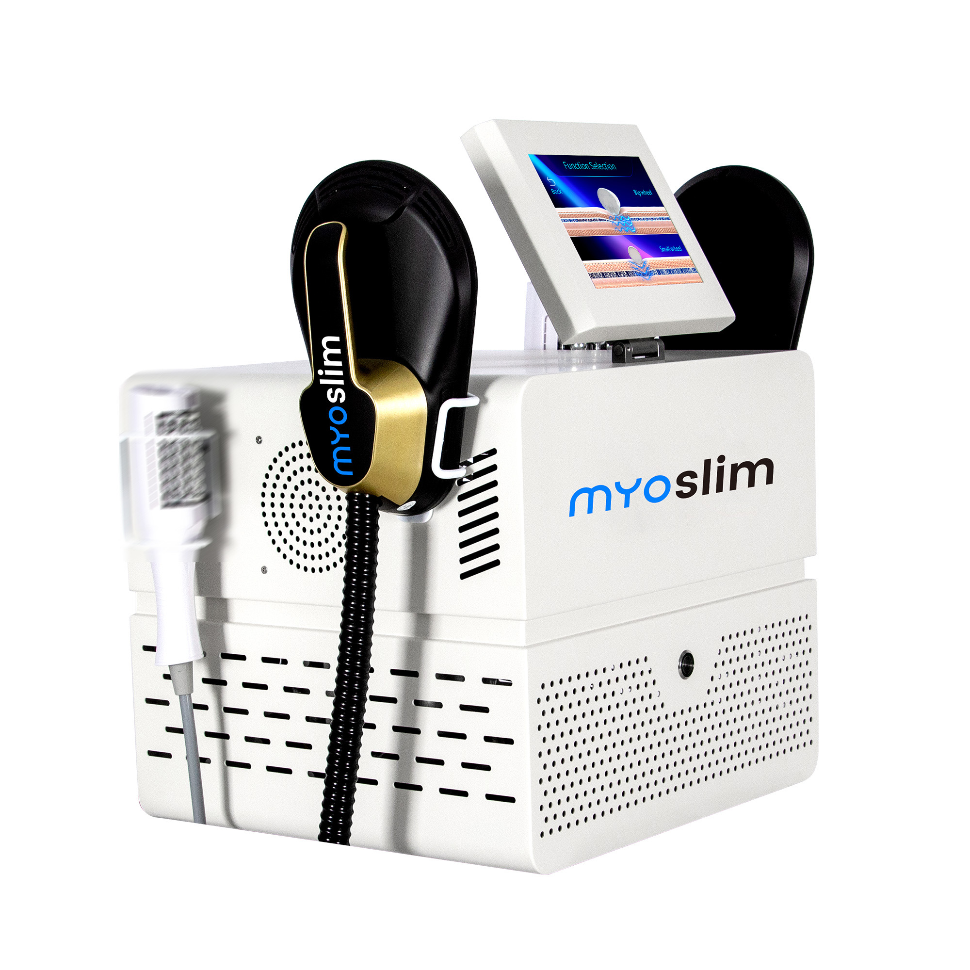 MYOSlim New Desktop RF Body Shaping Machine Roller Fat Reduction And Magnetic Slimming Body Shaping And Weight Loss White