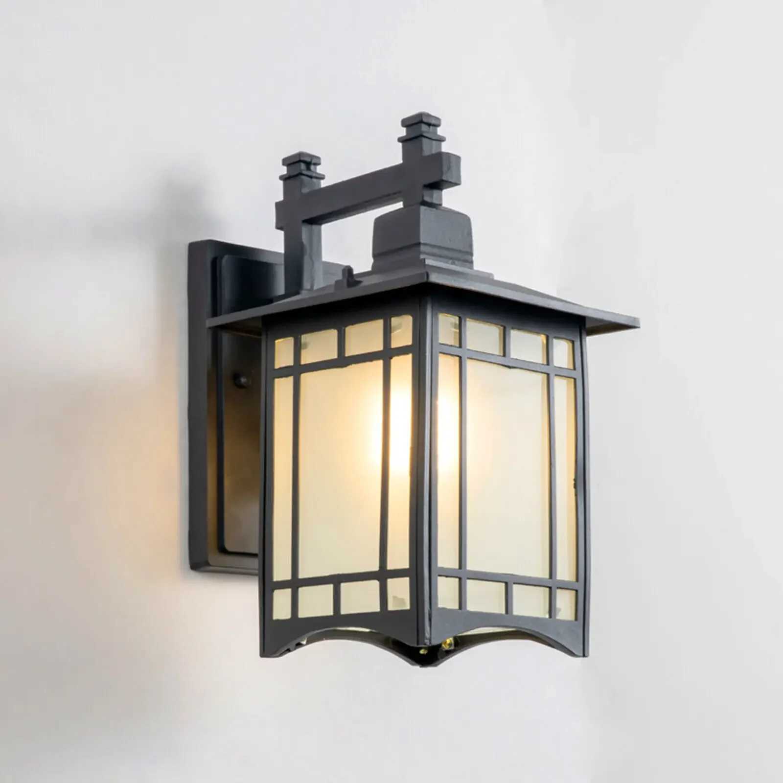 Retro Exterior Wall Light Wall Mount Shade Lantern Sconce for House Front Porch XJ250624