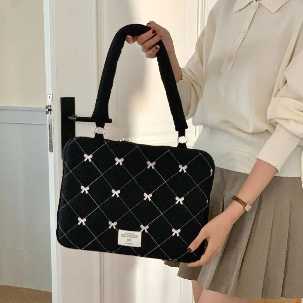 13/14/15/15.6inch Laptop Shoulder Bag Bowknot Tablet SlEEve Case Portbale Laptop Handbag 250624