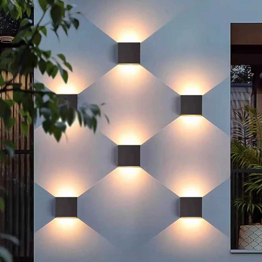 LED Wall Lamp Outdoor Indoor Waterproof IP 65 Surface Mounted Modern Simple LED Up and Down Wall Light Porch Garden 12W AC85-265 XJ250624