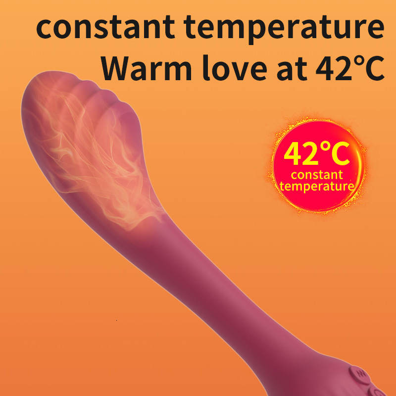 Adult Sex Toys Liquid Silicone Dual-Head Vibrator for Women Tongue Licking Masturbation Device Heating Stick