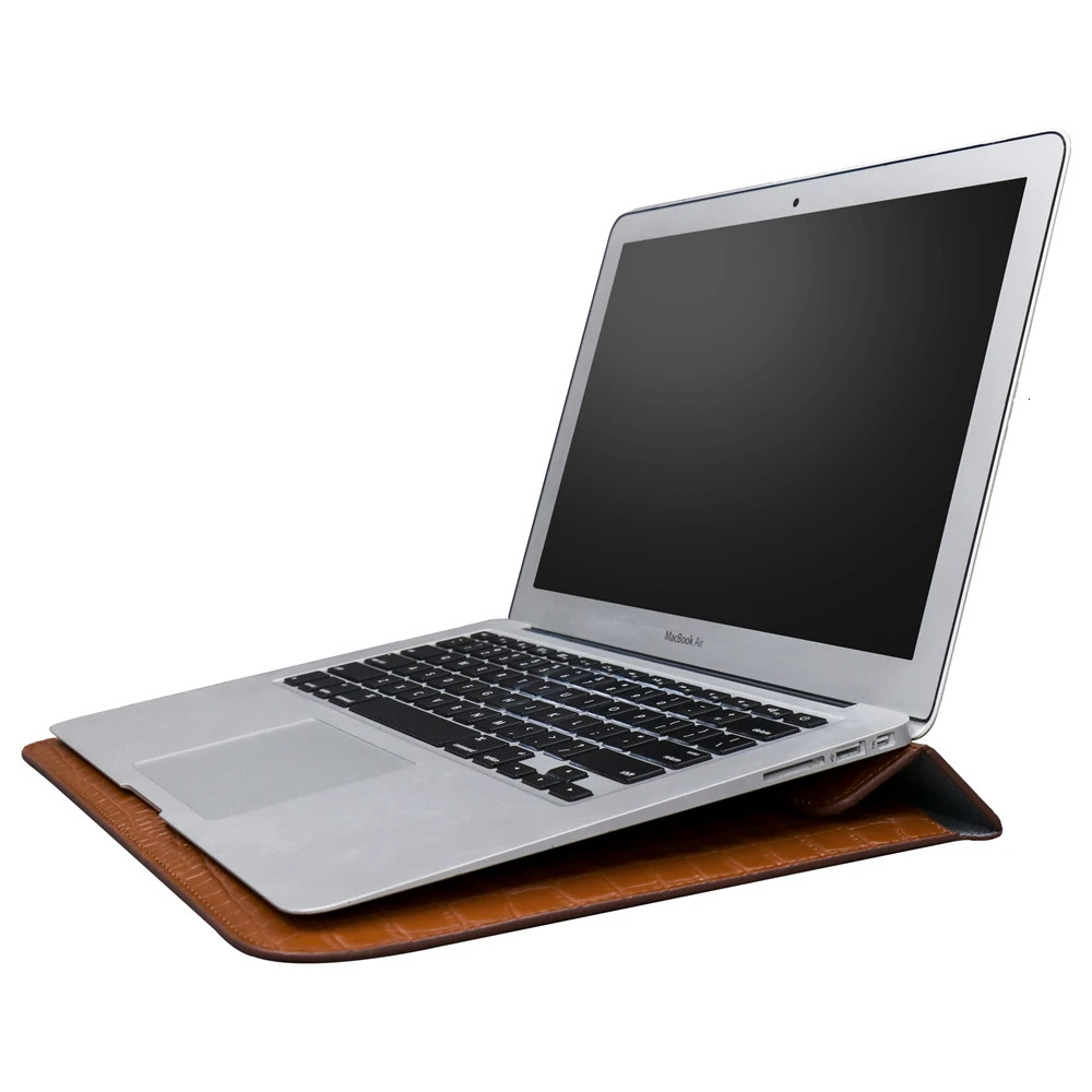 Laptop Bag for Air 13 Case M4 model A3240 PU Cover Pro 13 14 M1 M2 rocodile Pattern Leather For Air 15 15.3 250624