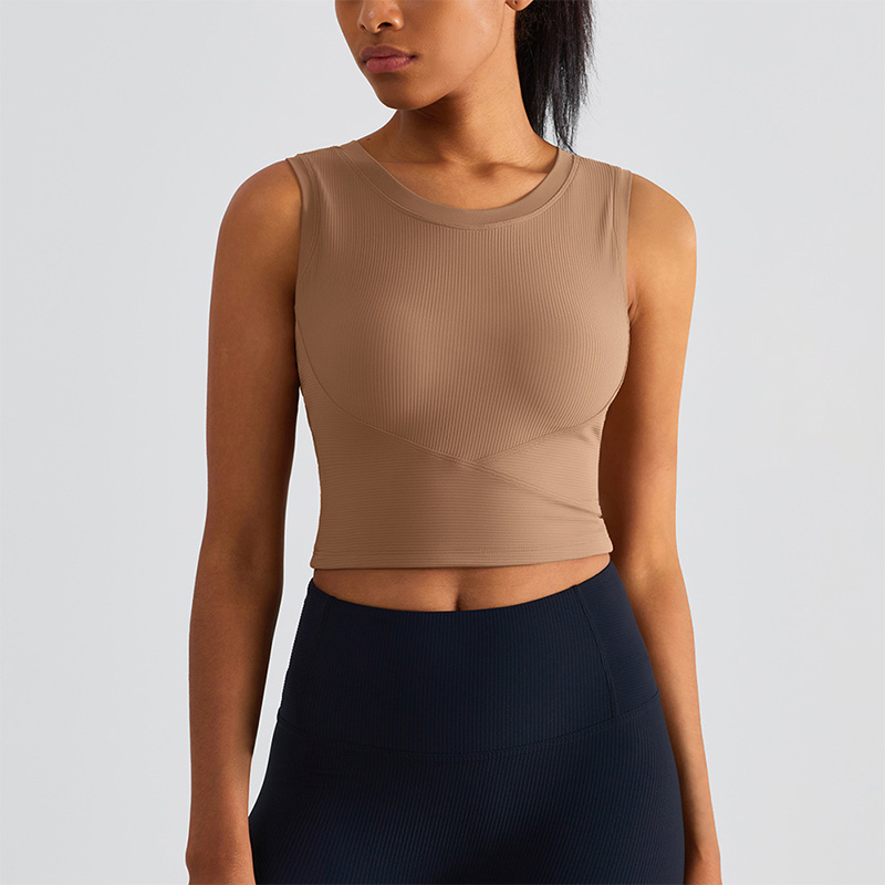 threaded yoga vest underwear high elasticity shockabsorbing sports top