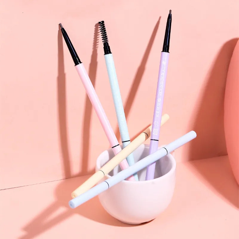 Cute Korean Eyebrow Pencil Makeup Fine High Quality Full Ultrafine Eyebrows Brush Professional Womens Cosmetics Waterproof 250625
