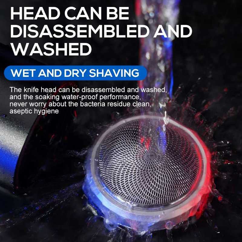 Mens Electric Shaver with LED Display Type-C Rechargeable Mini Portable Electric Shaver Long Endurance Suitable for Wet and Dry Use Razor W250625