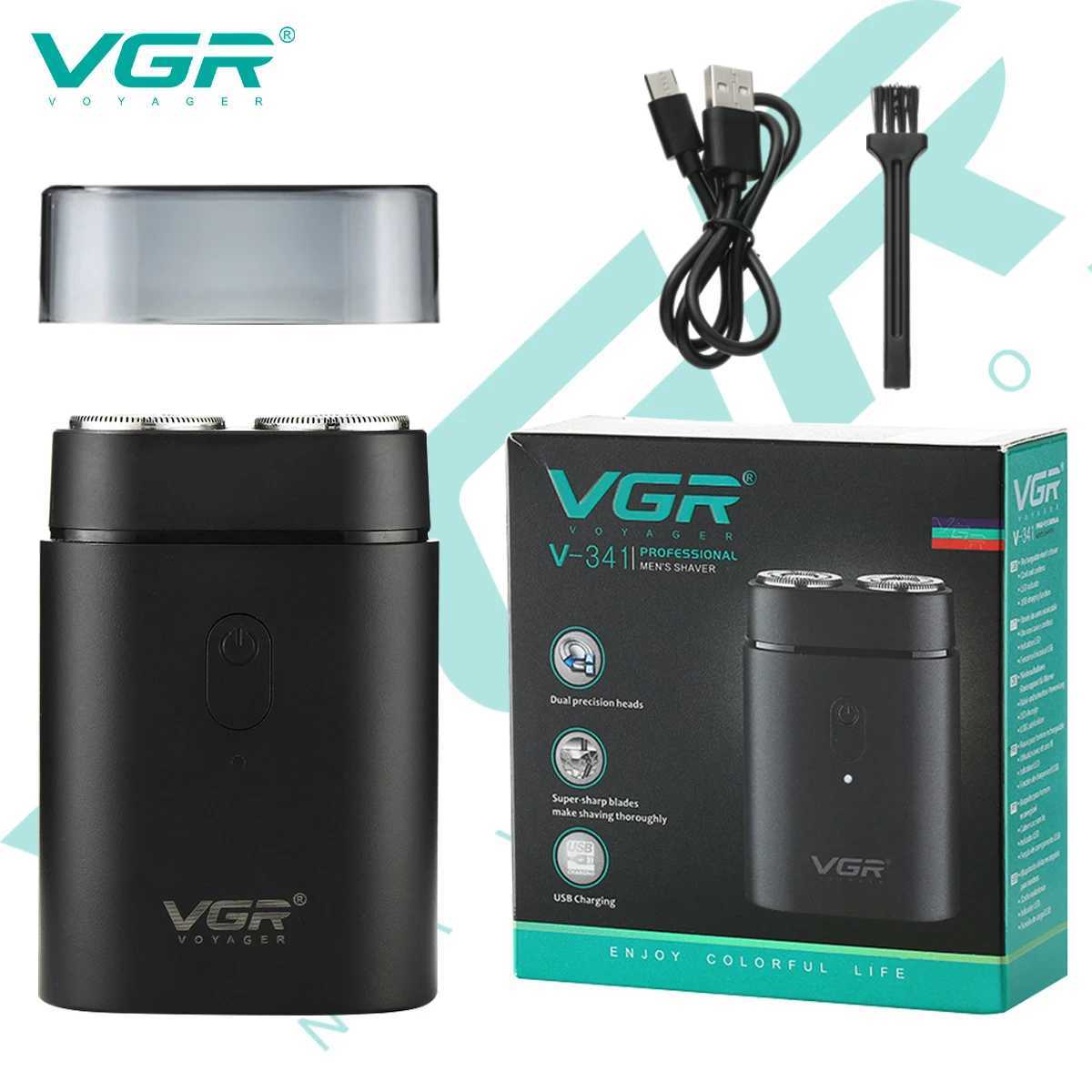 VGR 341 mini single blade cordless beard trimmer razor rechargeable foil electric face body shaver for men home shaving razor W250625