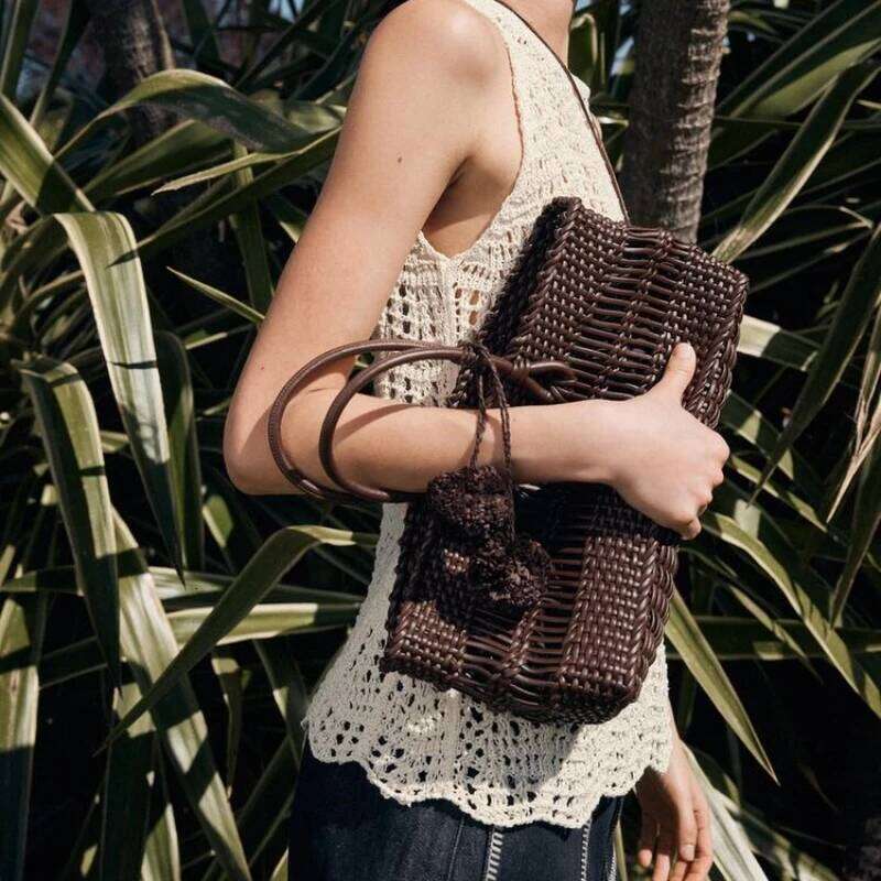 BRAIDED Handbag, New Designer Handbag, Spacious Tote With String, Large Capacity Women's Travel Lage Bag