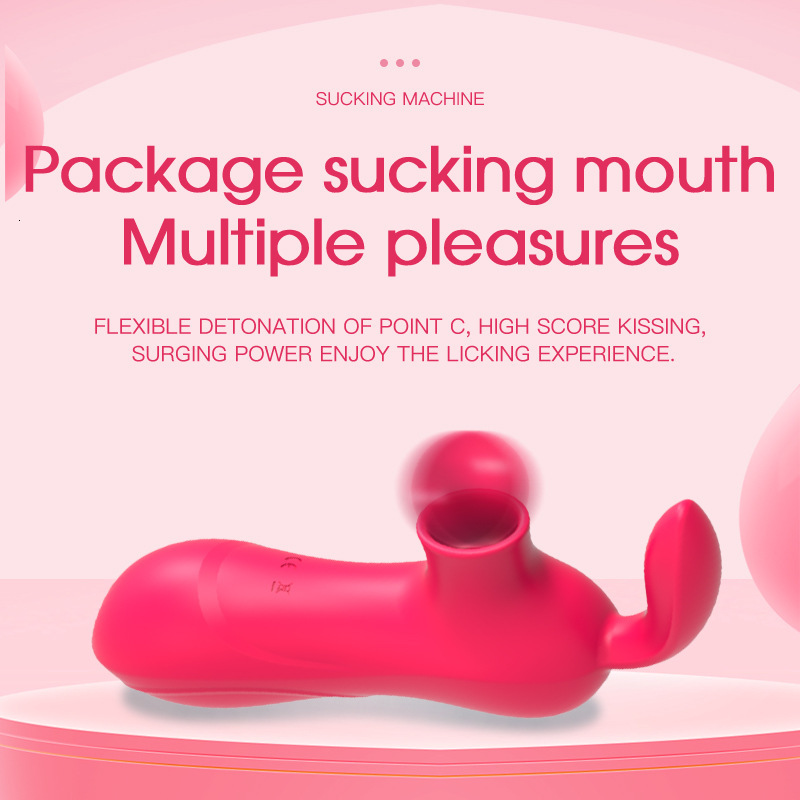 Adult Rechargeable Silicone Vibrating Massager Wand Female Flirting Masturbation Sucking Device Sex Toys