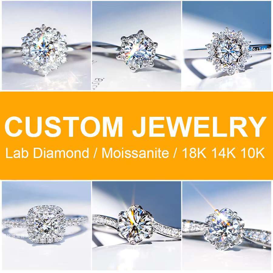 18K 14K 10K Silver Gold Moissanite Diamond Jewelry 1ct Moissanite Stud Earring