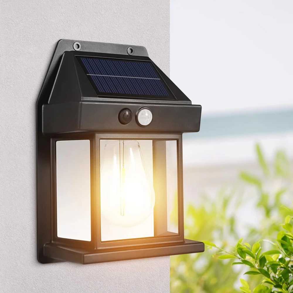 LED Solar Wall Light Outdoor Wireless Dusk to Dawn Porch Light Unit Solar Wall Light with 3 Modes and Motion Sensor Entrance XJ250624