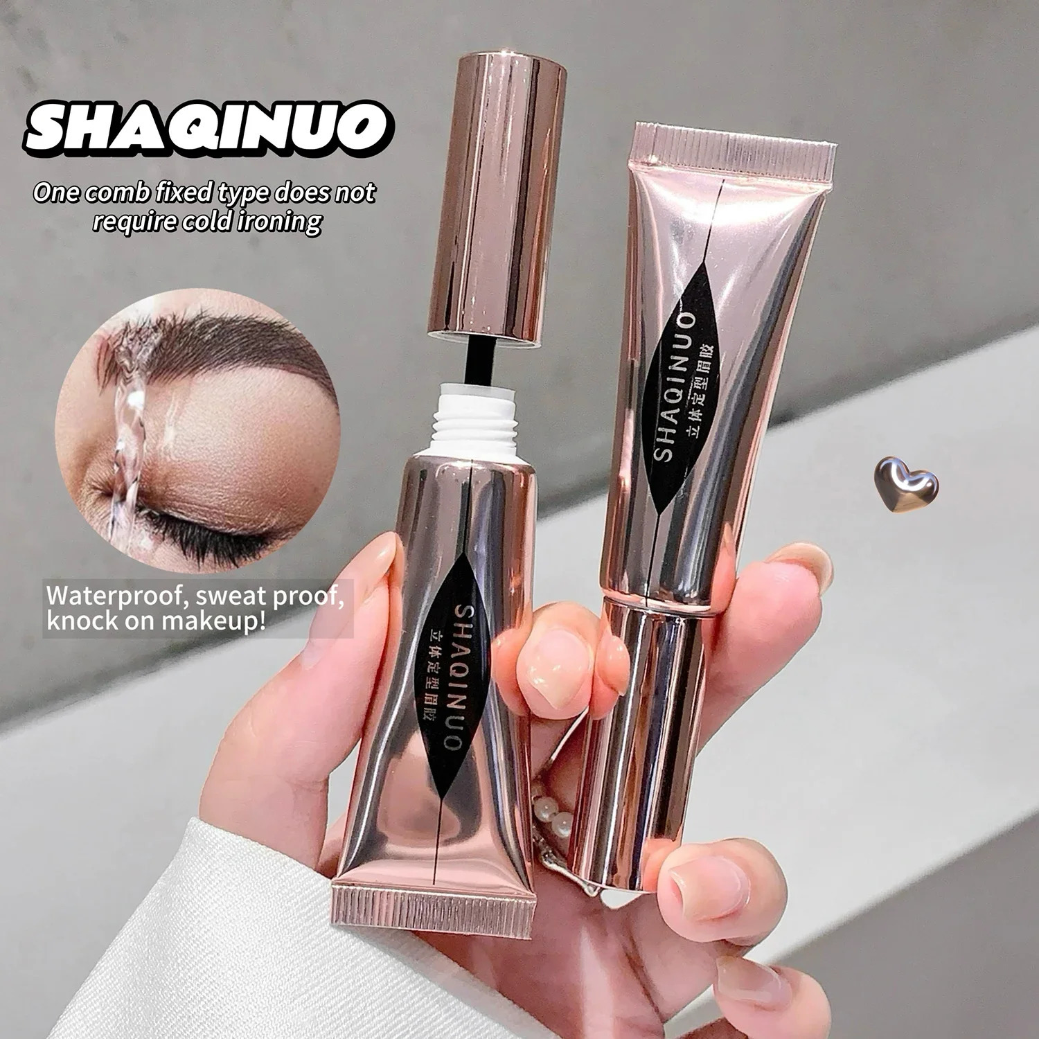 Eyebrow Styling Gel Easy to Shape Long-Lasting Hold Small Brush for Effortless Application Naturally Colored for Al 250625