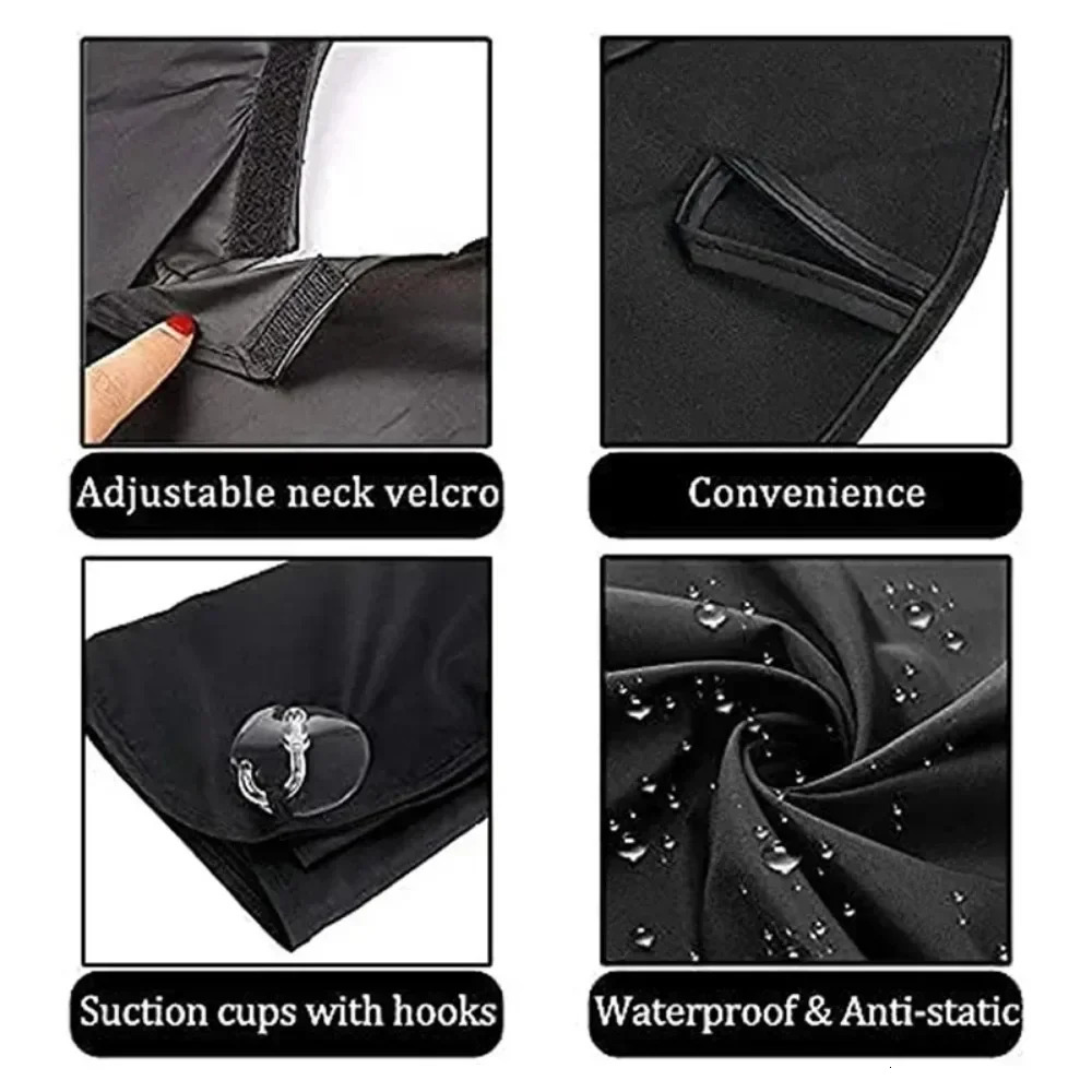 1pc Waterproof Shaving Apron Beard Collector Hair Catcher Men Beard Trimming Cape with Suction Cups Bathroom Hairdressing Tools 250625