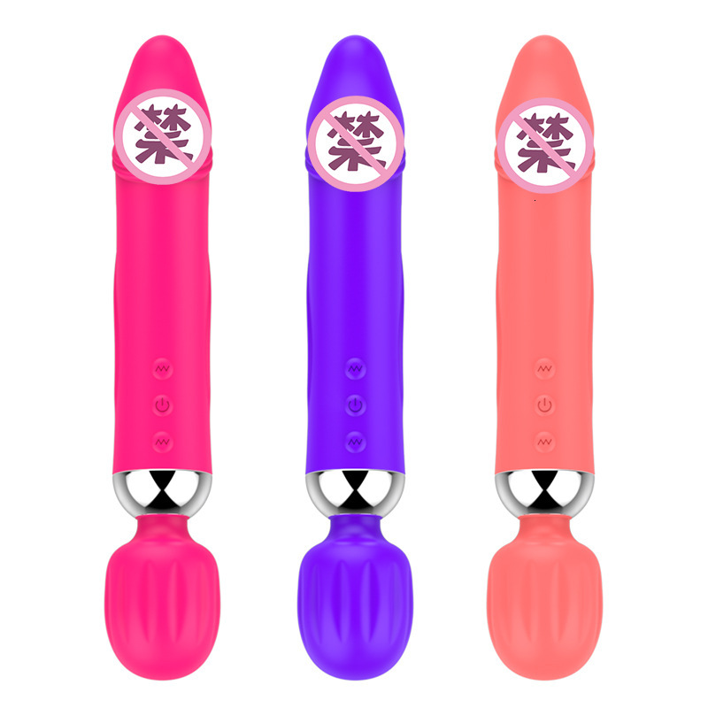 Haoqi Fun Dual-Head Vibrating AV Stick Female Masturbation Device Silicone Massager Adult Sex Toy
