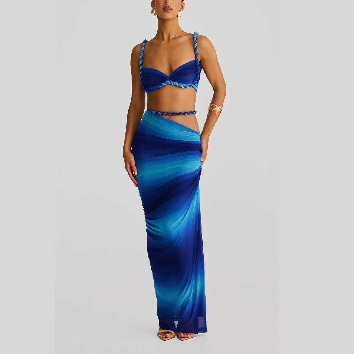 Bikini 2025 Sexy Women Swimsuit Swimwear Female Skirt Push Up Bikini Set Solid Biquini Bathing Suit Swimming SuitXJ250624