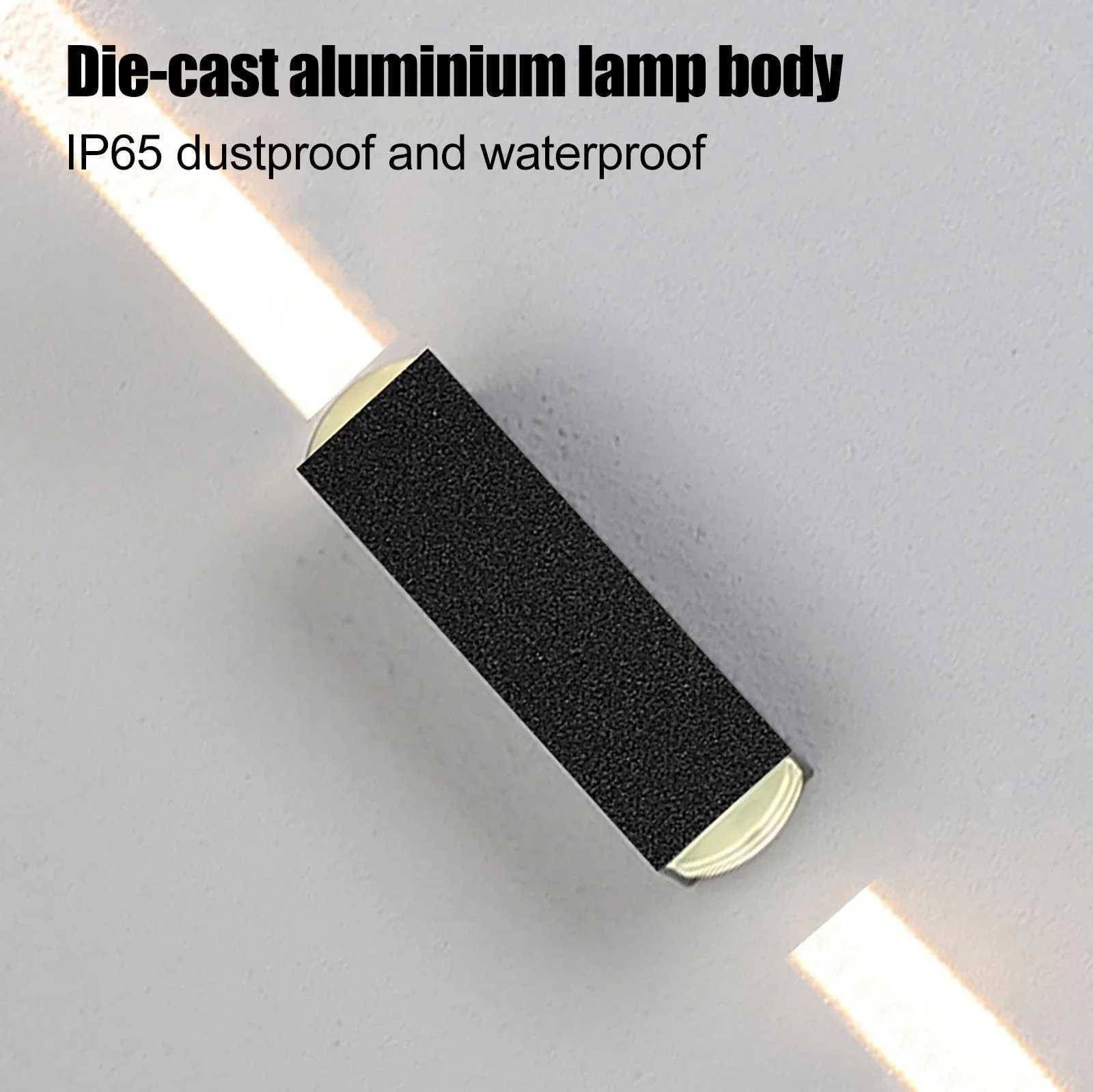 Outdoor Wall Lights LED Up Down Exterior Lighting IP65 Waterproof Outdoor Light Aluminum Modern Patio Wall Light Fixture Black XJ250624