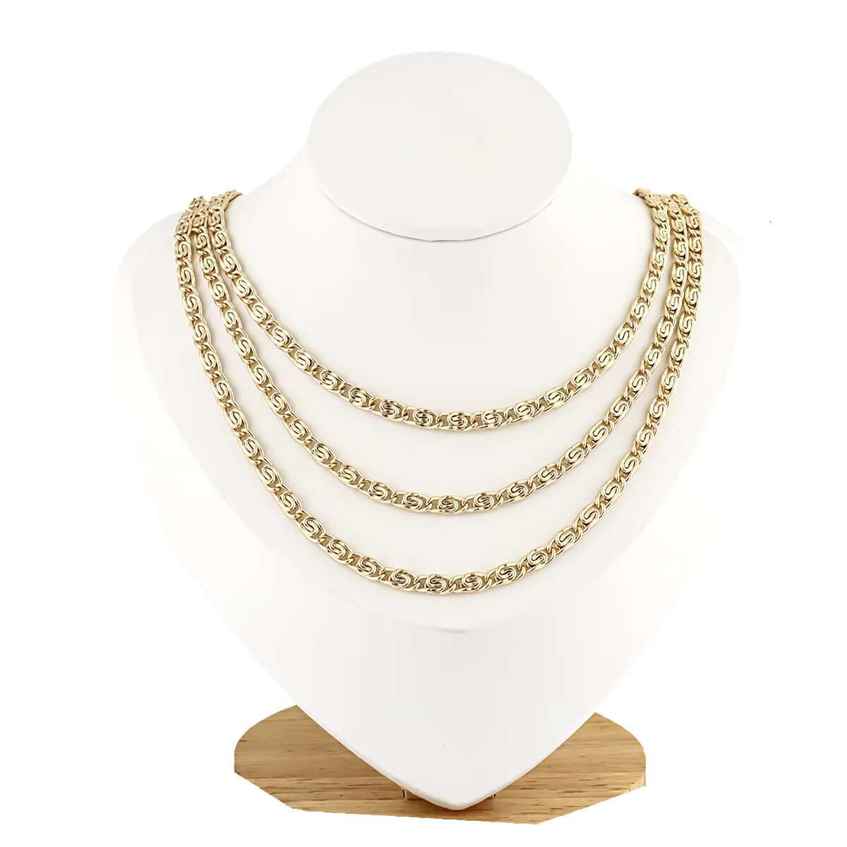 Factory Direct Wholesale 50% Discount in Stock 14K Gold 4mm Brass Iron Steel Men Cuban Chain Necklace Cut Figaro Chain for Women