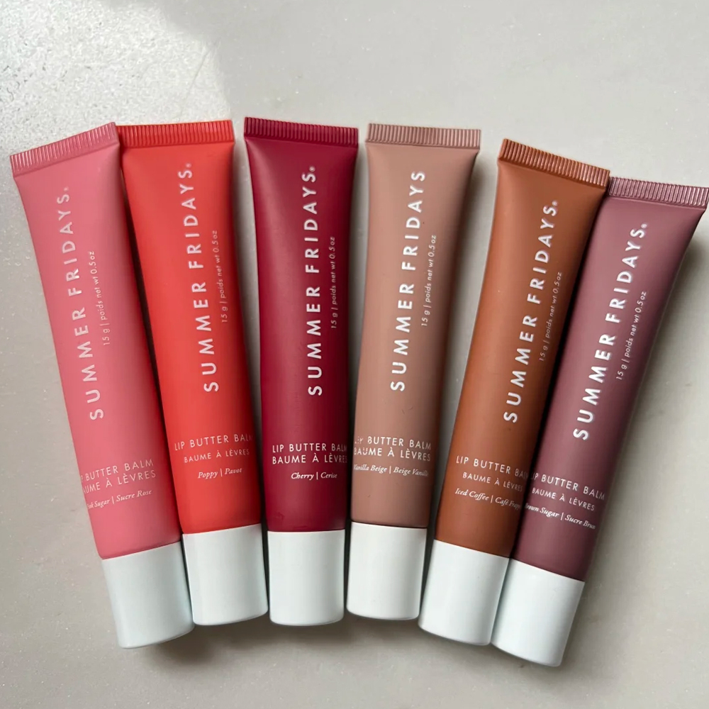 Summer Fridays Lip Butter ICED COFFEE 15g Lip Balm Liquid Lipstick moisturizes Smooth Soft Makeup Lips Glaze LipGloss pink sugar beige birthday cake 0