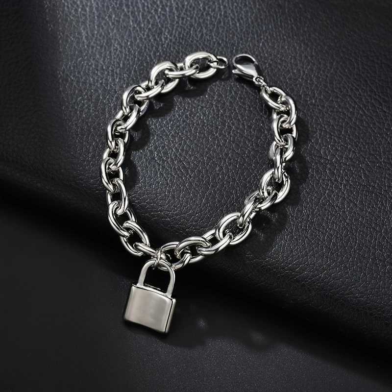 charm lock 925 sterling silver chain bracelet for women ladies men lovers wedding party gift daily outfits parties holiday gifts X250625