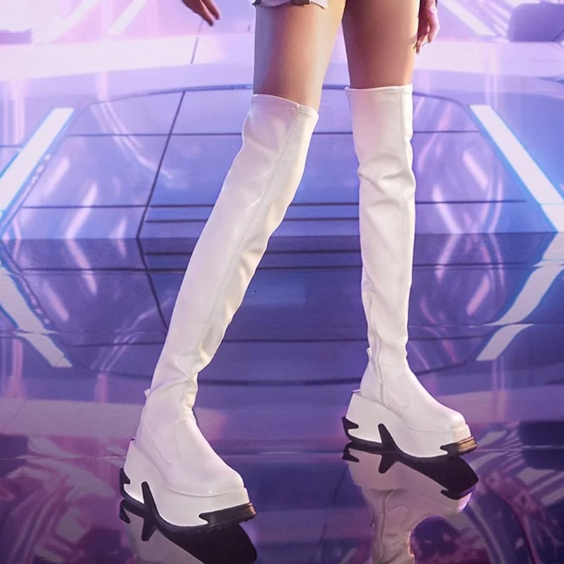 Women Punk 10 CM Platform Boots Spice Gir Sexy Shoes Chunky Motorcycle Simplicity Boot Cool Nightclub Party Casual Outdoor Shoes 250623