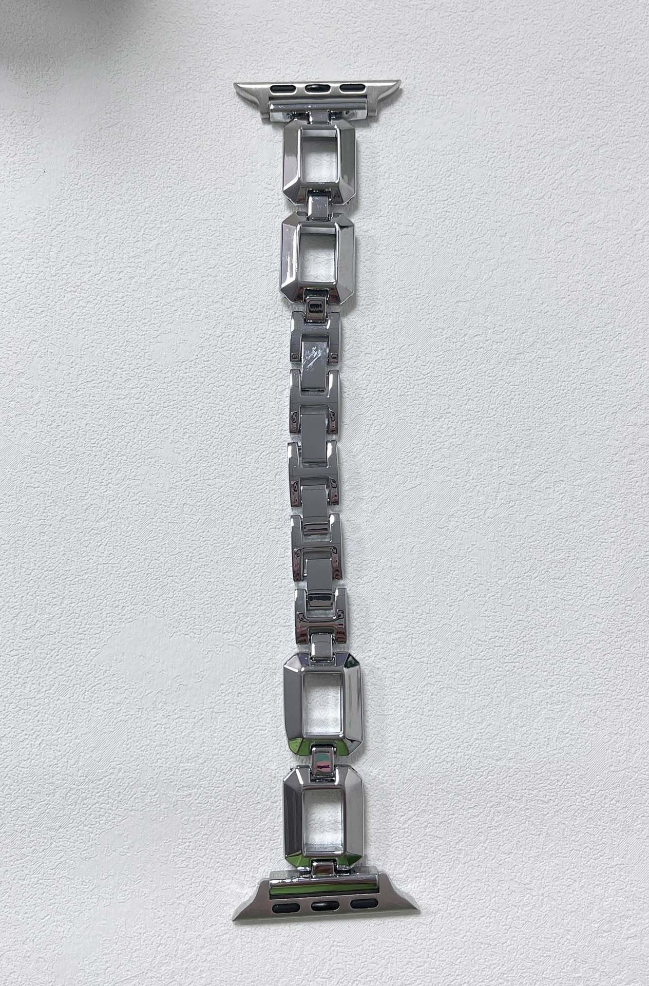 Luxury Fashion Chic Style Square Perfume Bottle Metal Watch Strap for Apple iWatch