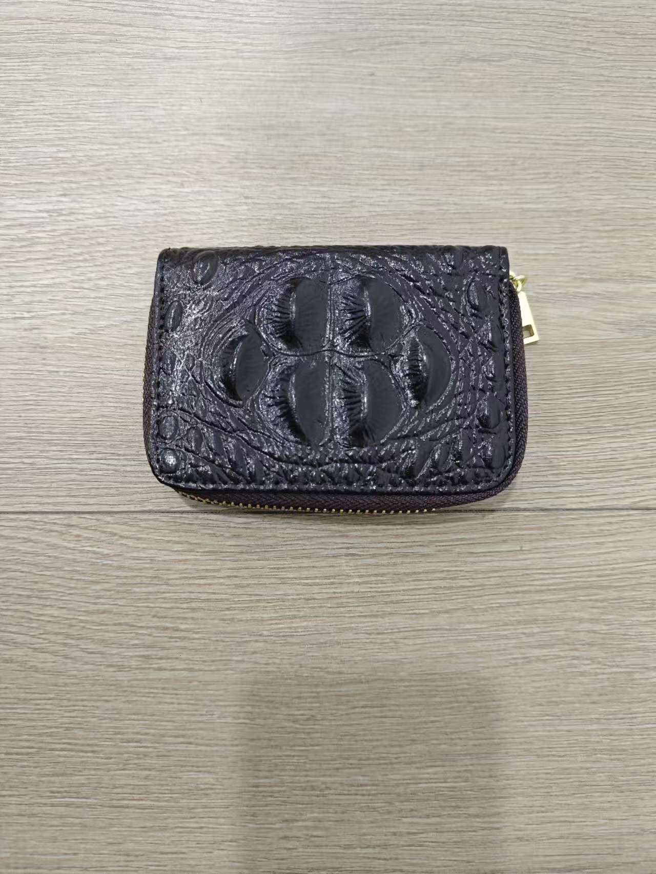 Free Shipping 2025 New Designer Bag Layer Cowhide Accordion Card Holder Crocodile Pattern Women's Card Clip Men's Card Holder Multi-function