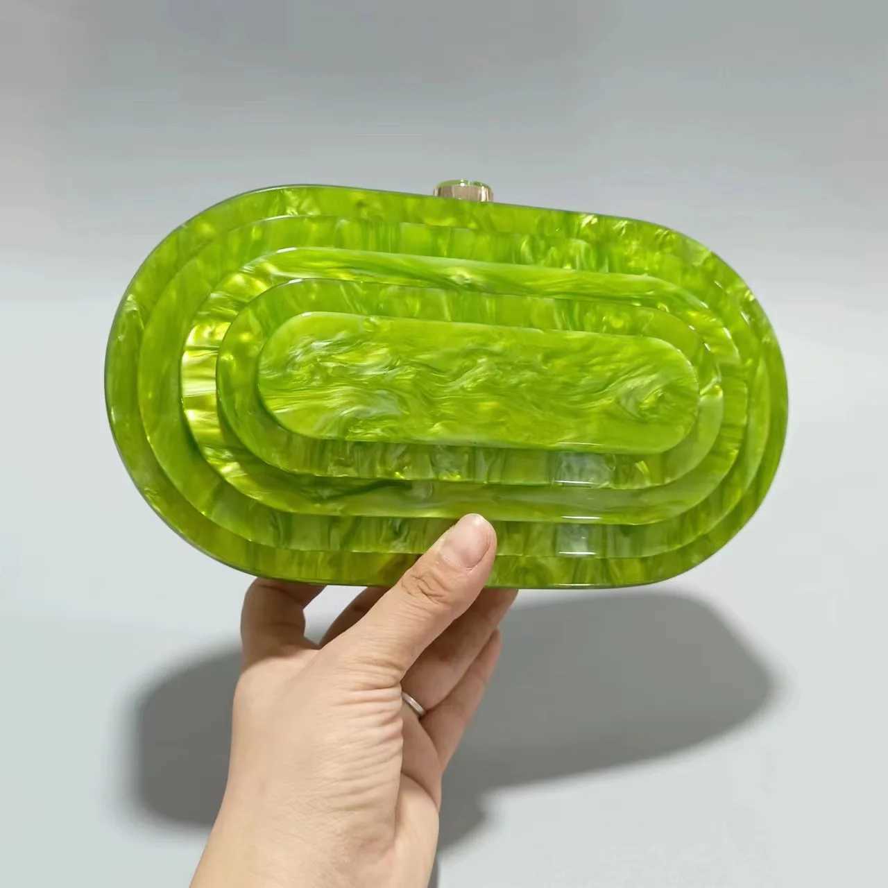 Lemon Green Brand Luxury Acrylic Box Evening Bag Women Clutch Purses And Handbags Ladies Shoulder Bags Bolsa Feminina Party Lady M250625
