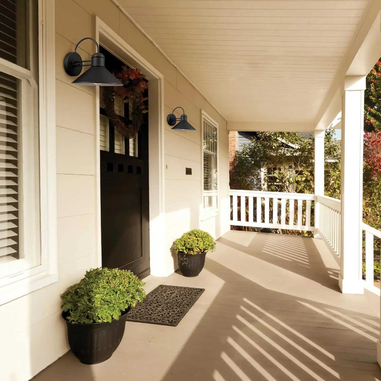 Outdoor Wall Light Fixtures Exterior Waterproof Lanterns Modern Matte Black Wall Light for Patio Front Door Entryway XJ250624