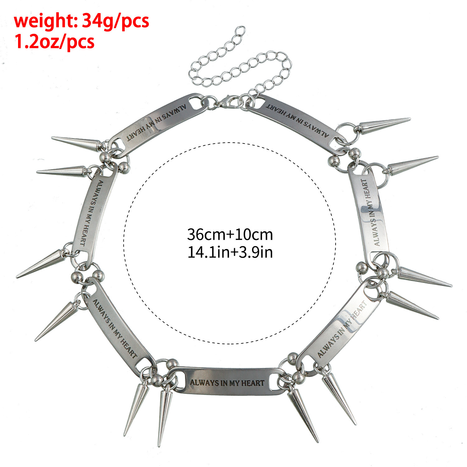 Jewelry Heavy Metal Personality Minimalist Rivet Punk Style Exquisite Hot Girl Choker Necklace Jewelry for Women